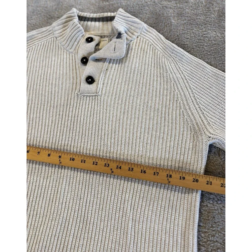 Y2K American Eagle Outfitters White Shawl Collar Knit Sweater Size L